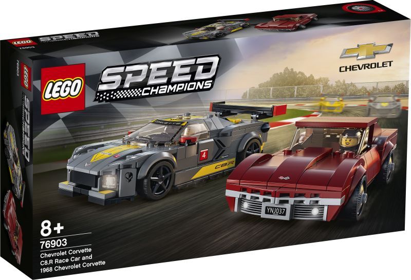 LEGO Speed Champions Chevrolet Corvette C8.R Race Car & 1968 Corvette (76903)