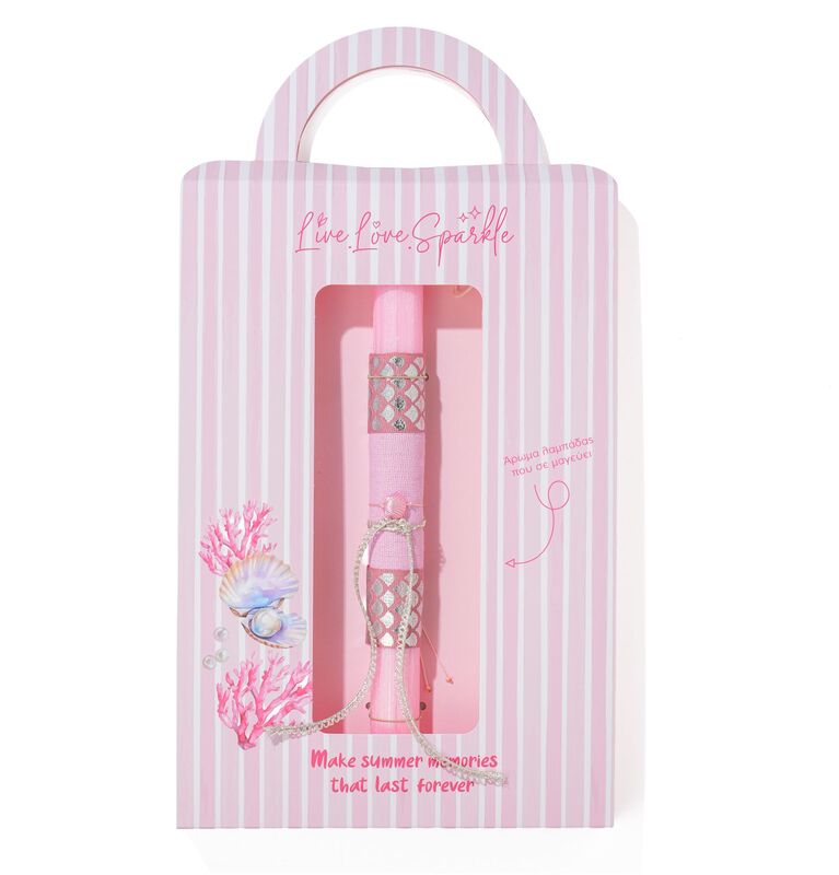 Λαμπάδα Βραχιόλι Κοχυλάκι Plexi Ροζ 1.25cm (ML26012)