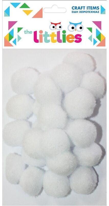 The Littlies Πομ Πομ Λευκό 15mm 60Τμχ (000646595)