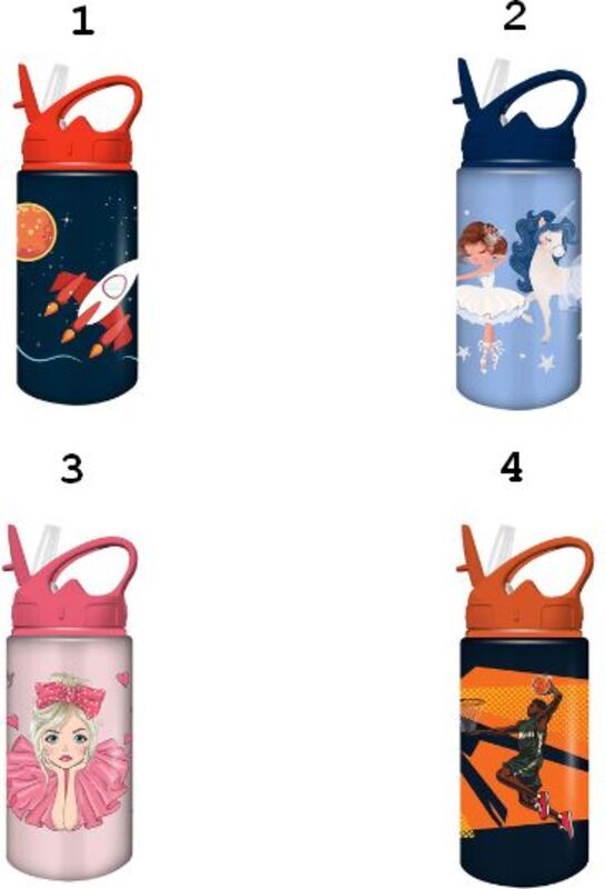 Must Παγούρι Αλουμινίου Με Καλαμάκι 500ml-4 Σχέδια (000586450) φωτογραφία