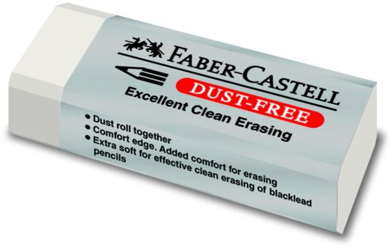 Faber Castell Γόμα Dust Free Μεγάλη Λευκή-1Τμχ (12306279)
