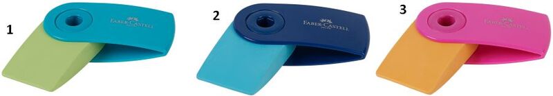 Faber Castell Γόμα Mini Sleeve Δίχρωμη-3 Χρώματα (12309814)