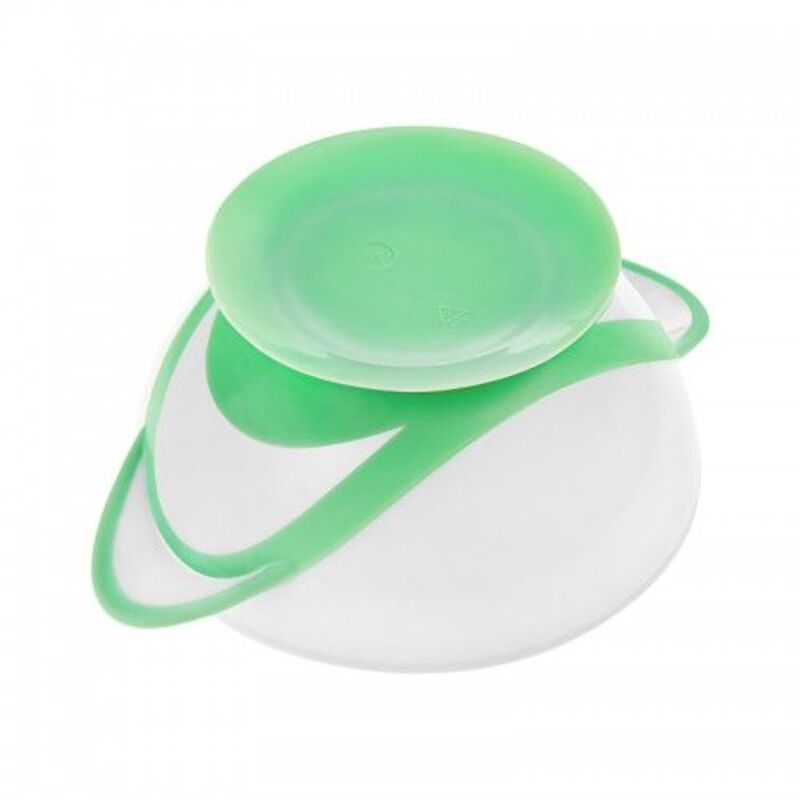 Akuku Μπολάκι Με Κουτάλι & Βεντούζα 9m+ Άσπρο-Πράσινο (A0504) φωτογραφία