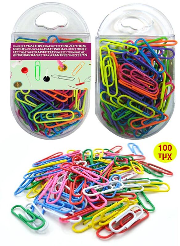 Συνδετήρες Fluo No 3/28mm-100Τμχ (Σ2003)