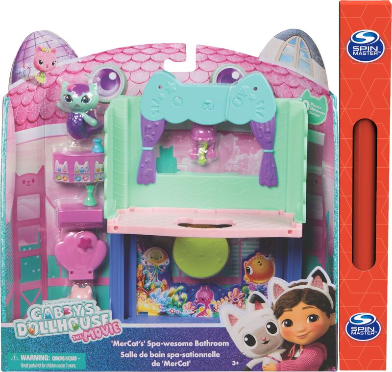 Λαμπάδα Gabby's Dollhouse Movie Mini Σετ Δωμάτια-Μπάνιο (6074306)