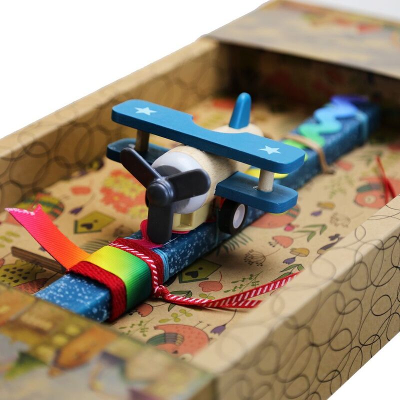 Λαμπάδα Αεροπλάνο Ξύλινο Πετρόλ (LA23028B) φωτογραφία