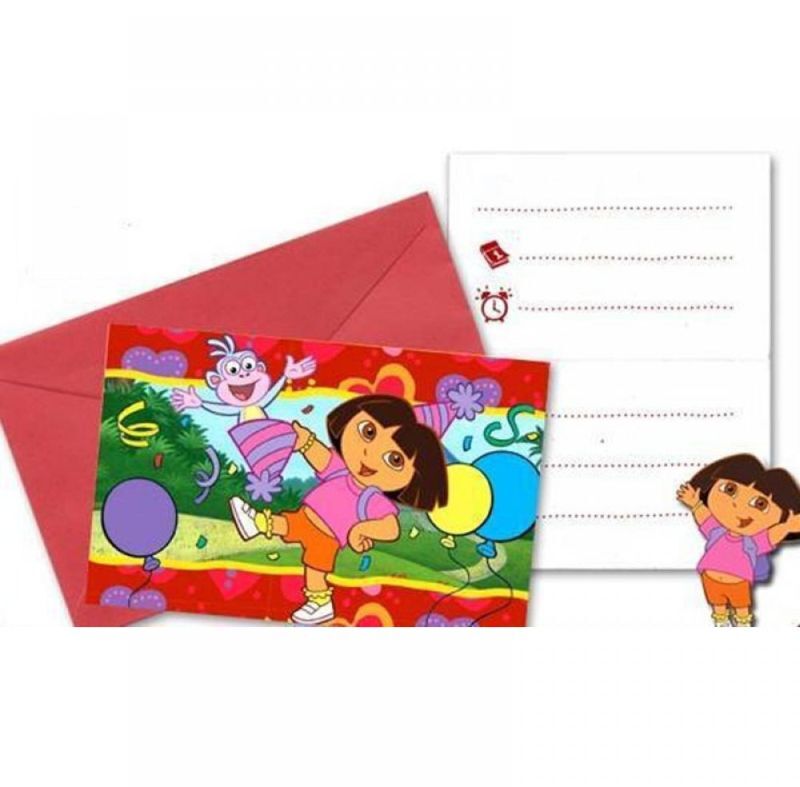 Προσκλήσεις Dora's Party 6Τμχ (9815)