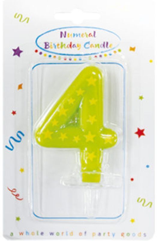 Κεριά Γενεθλίων Νούμερα Με Αστέρια Νο4 (89167)
