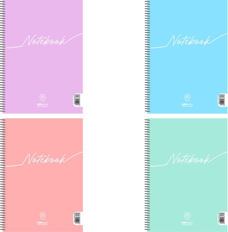 Salko Τετράδιο Notebook Σπιράλ A4 2 Θεμάτων 60 Φύλλων 4 Σχέδια-1Τμχ (6317)