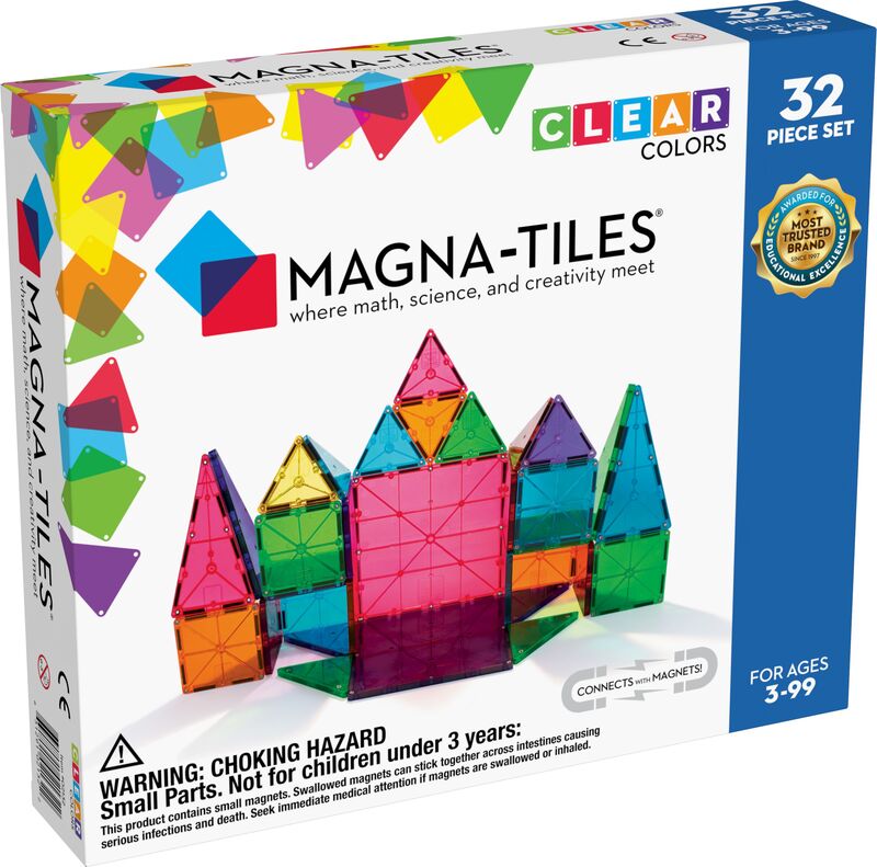 Magna-Tiles Clear Colors Set-32 Τμχ (02132)