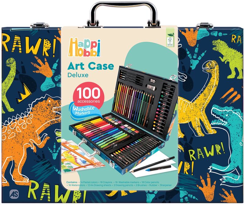 Μαθαίνω Και Δημιουργώ Εργαστήριο Ζωγραφικής Deluxe 100Τμχ Δεινόσαυρος (1038-82059)