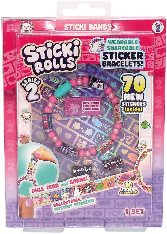 Sticki Rolls Βραχιόλι Με Αυτοκόλλητα Μονή Συσκευασία-5 Σχέδια (1863-10001)