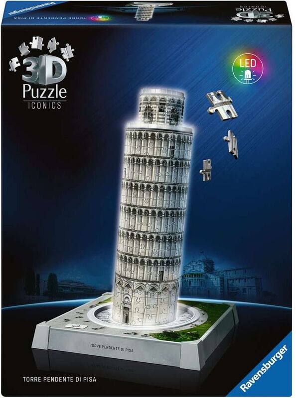 Ravensburger Πάζλ 3D Κεκλιμένος Πύργος Της Πίζας-Νυχτερινή Έκδοση 216Τμχ (12008028)