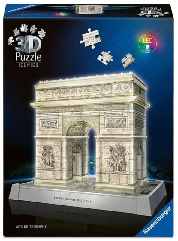 Ravensburger Παζλ 3D Η Αψίδα Του Θριάμβου Νυχτερινή Έκδοση-216τμχ (12008029)