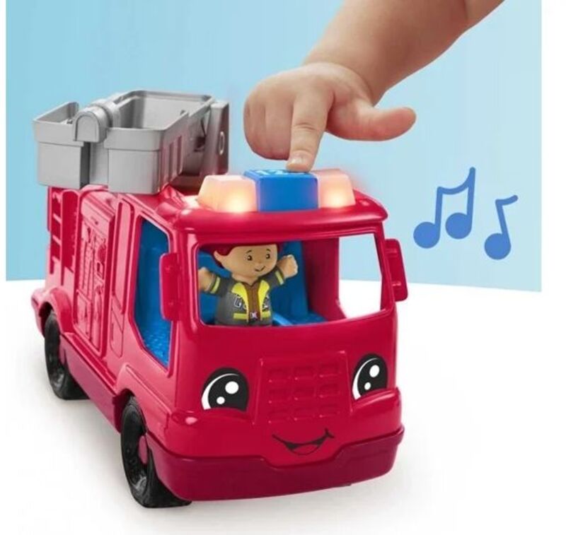 Fisher Price Little People-Πυροσβεστικό Μιλάει Αγγλικά (HYR88) - φωτογραφία 2