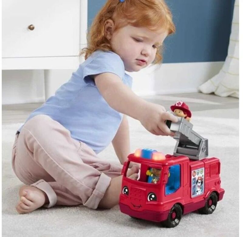 Fisher Price Little People-Πυροσβεστικό Μιλάει Αγγλικά (HYR88) - φωτογραφία 3