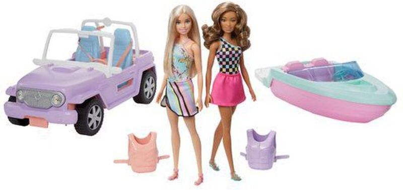 Barbie Σετ 2 Κούκλες-Όχημα & Σκάφος (GXD66)