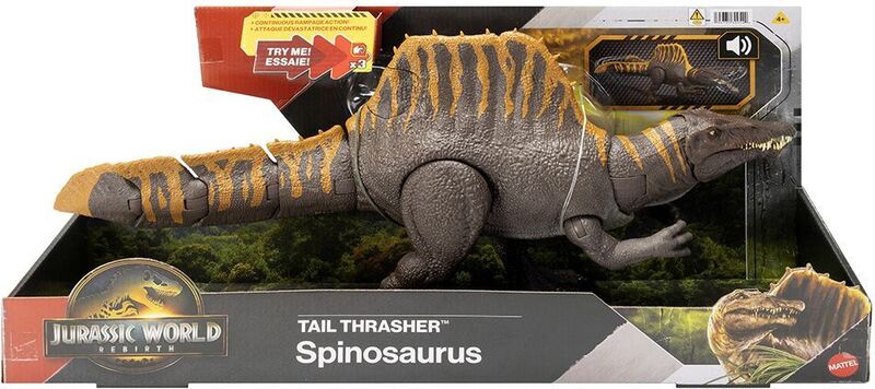 Mattel Jurassic World Rebirth Σπινόσαυρος Με Διπλή Λειτουργία Επίθεσης Και Ήχους - JGB56 - φωτογραφία 2