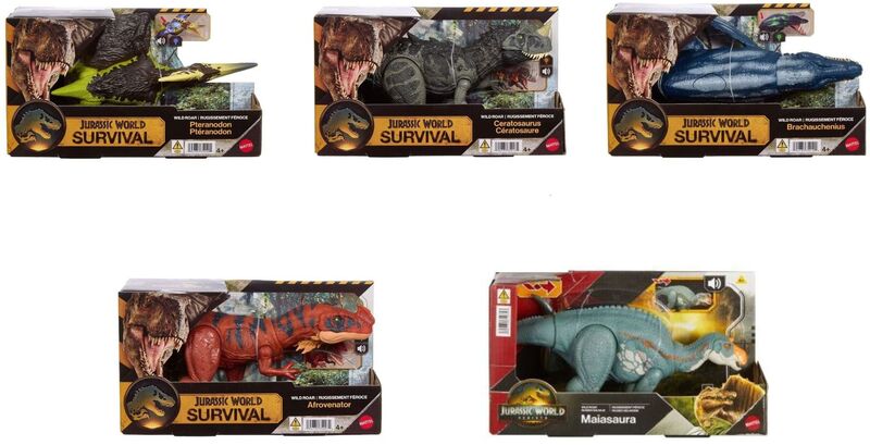 Jurassic World Rebirth Δεινόσαυροι Με Κινούμενα Μέλη,Λειτουργία Επίθεσης & Ήχους-5 Σχέδια (JGB87) - φωτογραφία 3
