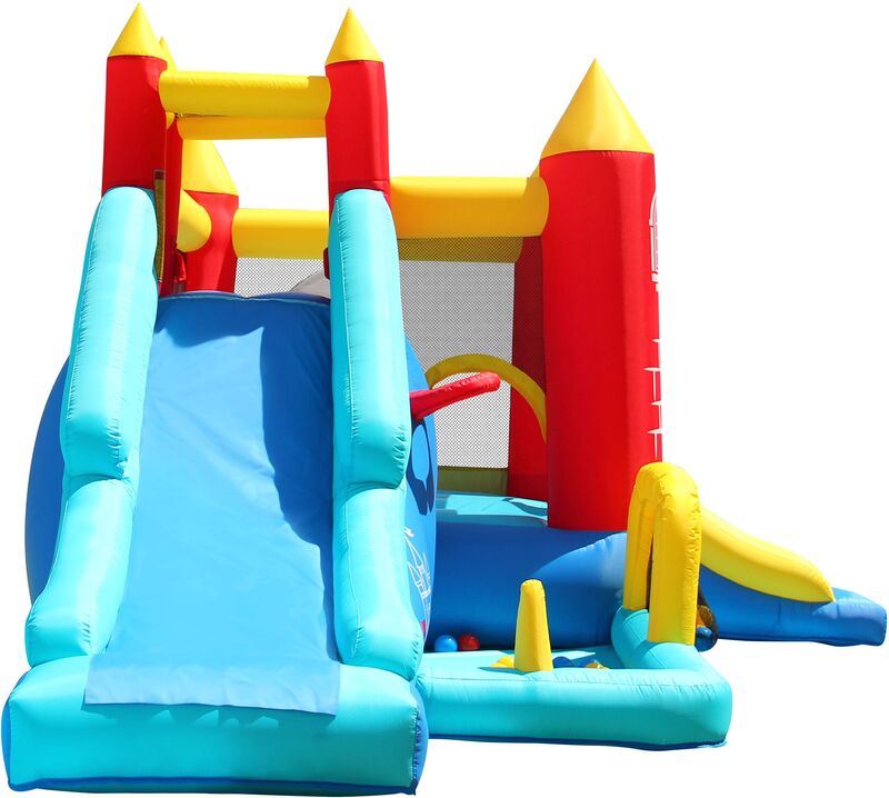 Happy Hop Φουσκωτό Τραμπολίνο Κάστρο Play Center 8 in 1 (9071R) - φωτογραφία 3