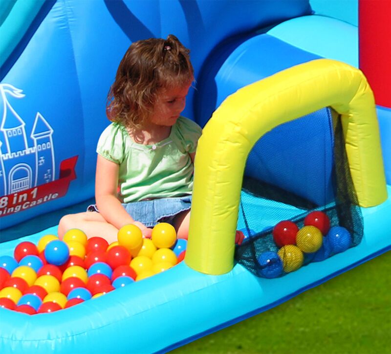 Happy Hop Φουσκωτό Τραμπολίνο Κάστρο Play Center 8 in 1 (9071R) - φωτογραφία 7