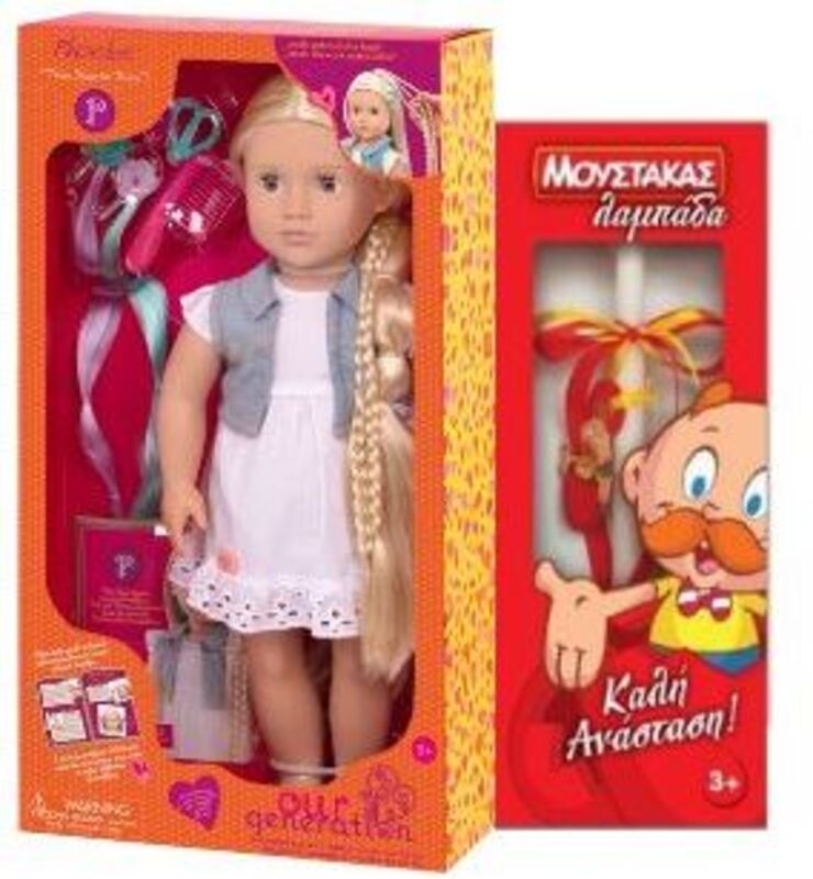 Λαμπάδα Our Generation Κούκλα Phoebe Hair Grow (BD31055Z)