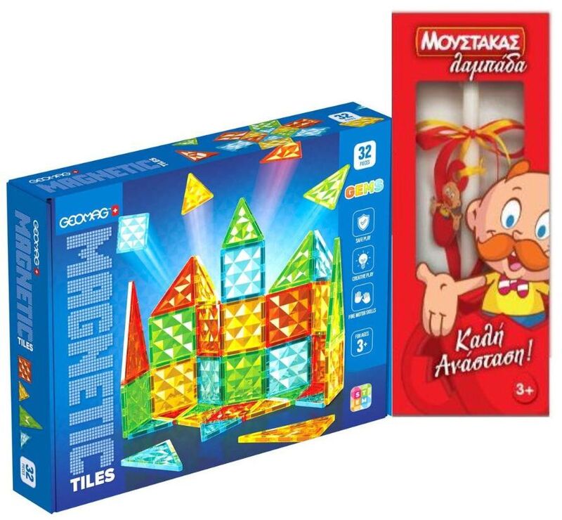 GEOMAG MAGNETIC TILES GEMS 32PCS. (PF.224.101.00)