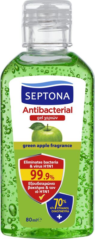 Septona Αντισηπτικό Τζελ 80ml Πράσινο Μήλο (2102030080001)