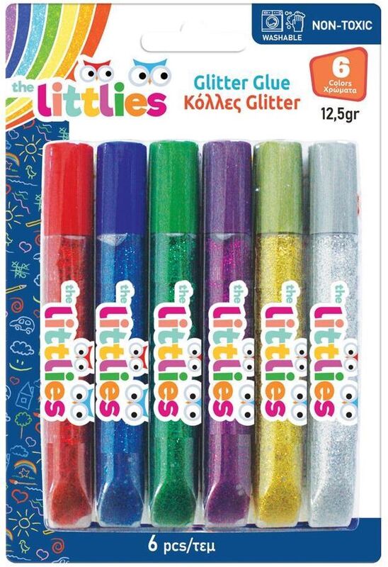 The Littlies Κόλλες Glitter 6 Χρώματα-12gr (0646026)
