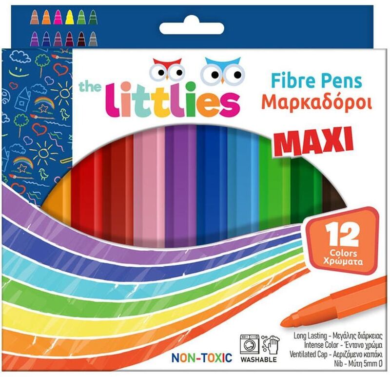The Littlies Μαρκαδόροι Χοντροί 12Τμχ (000646034)