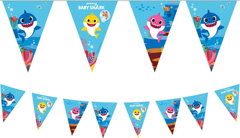Τρίγωνες Γιρλάντες Baby Shark-Fun In The Sun (92544)