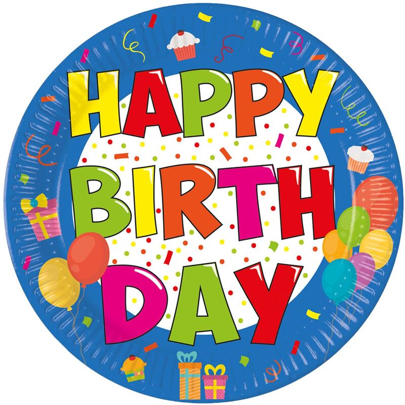 Πιάτα Μεσαία Κοκλ.Happy Birthday (93495)