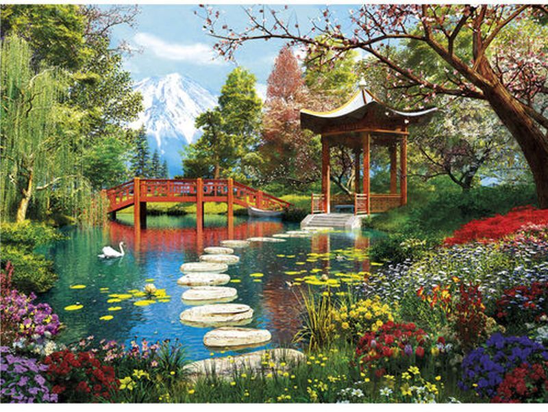 Clementoni Παζλ 1000 H.Q. Κήπος Φίτζι (1220-39513) φωτογραφία