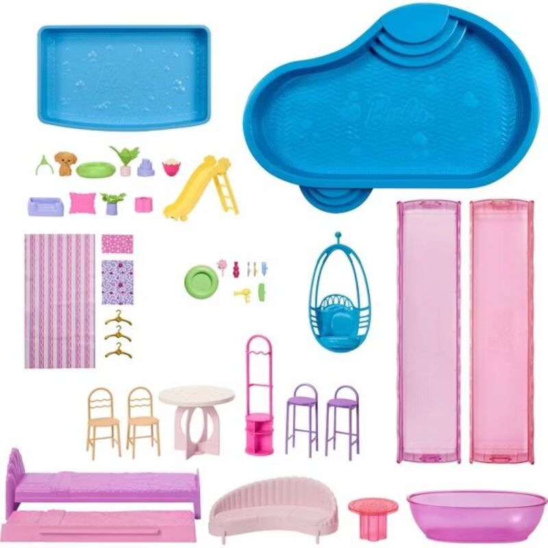 Κουκλόσπιτο Barbie New Dreamhouse Με 65+ Αξεσουάρ - Mattel - JKG84 - φωτογραφία 5