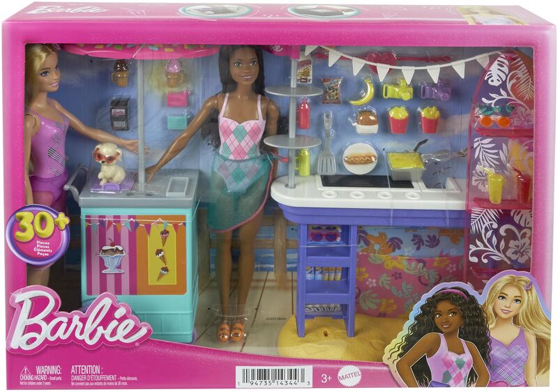 Barbie Beach Boardwalk Set (HNK99) φωτογραφία