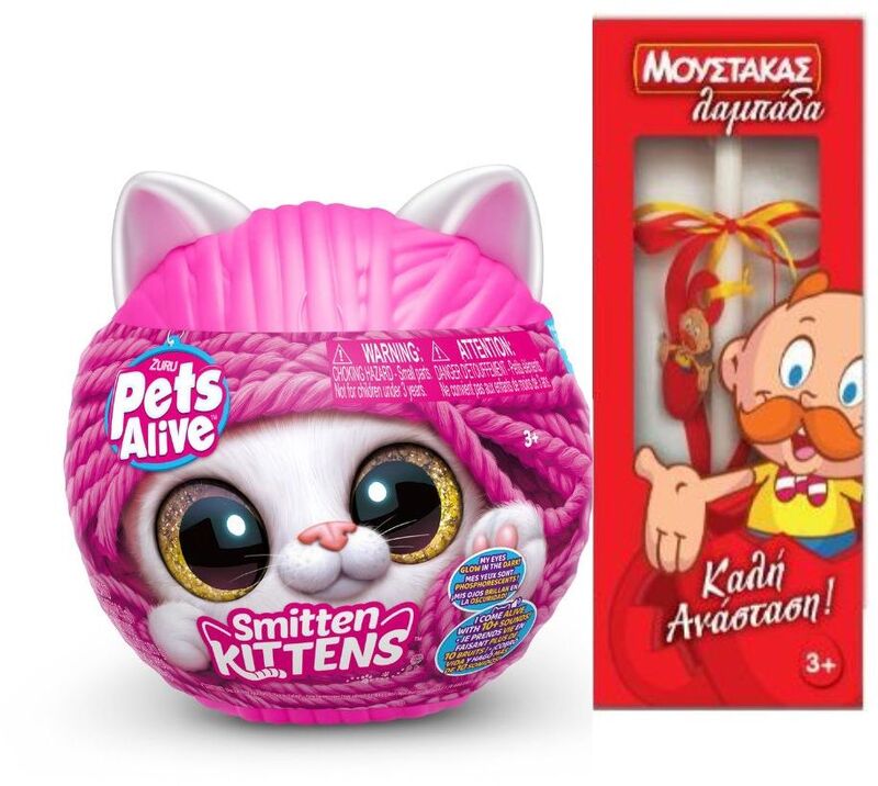 Λαμπάδα Zuru Λούτρινο Pets Alive Smitten Kittens-8 Σχέδια-1Τμχ (9541)