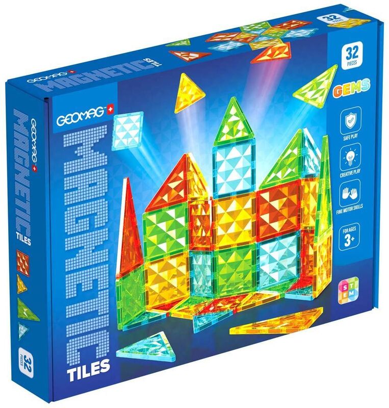 GEOMAG MAGNETIC TILES GEMS 32PCS. (PF.224.101.00)