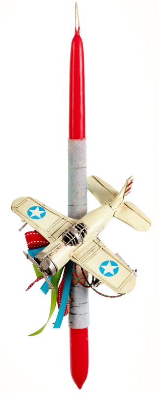 Χειροποίητη Πασχαλινή Λαμπάδα Αεροπλάνο Μεταλλικό Μεγάλο-5 Σχέδια (293840)