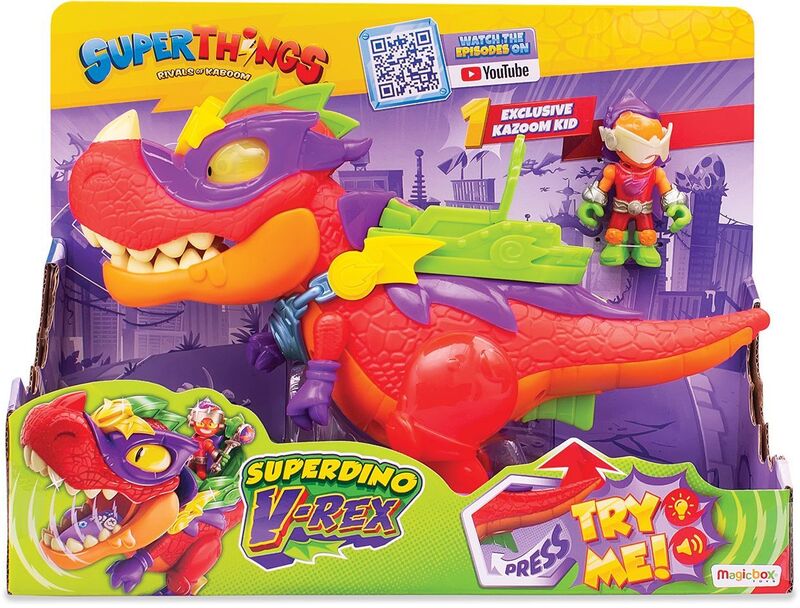 Superzings Δεινόσαυρος Με Φιγούρες Superdino V-Rex (1013-62117) φωτογραφία