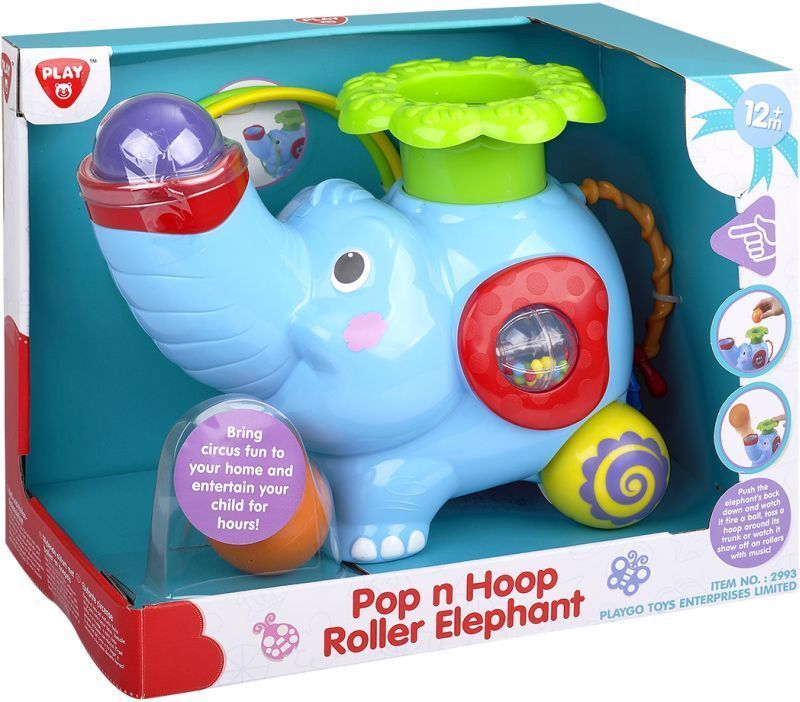 Playgo Ελεφαντάκι Pop N Hoop Roller - 2993 - φωτογραφία 2