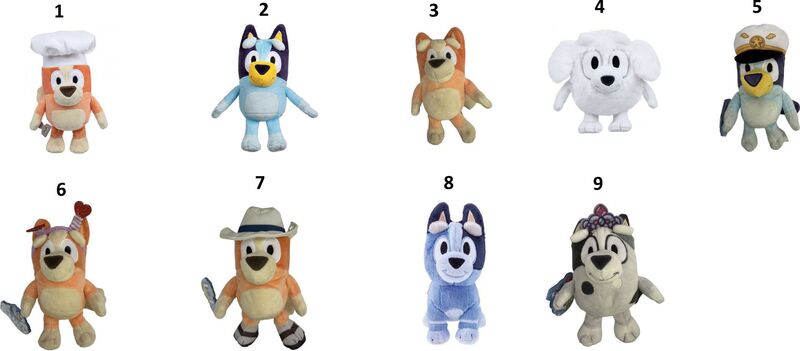 Bluey Λούτρινο 20 cm-9 Σχέδια (BLY71000) - φωτογραφία 2