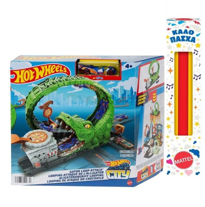 Λαμπάδα Hot Wheels Πίστες City Με Θηρία-4 Σχέδια (HDR29)