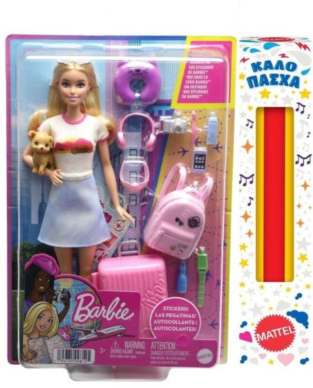 Λαμπάδα Barbie Dreamhouse Adventures-Barbie Έτοιμη Για Ταξίδι (HJY18)