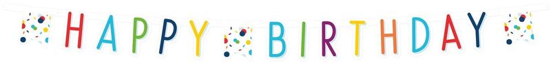 Γιρλάντα Γράμματα Happy Birthday Confetti Birthday 180εκ (M9906351)
