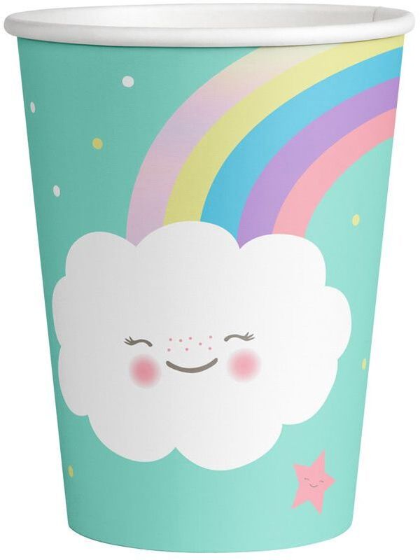 Ποτήρια 250ml Rainbow & Cloud 8Tμχ (M990430166)