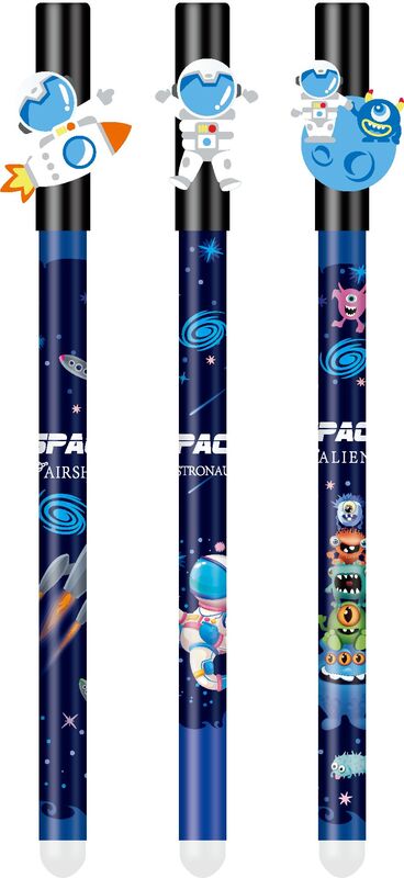 Metron Στυλό Erase Gel 0.7mm Μπλε Space-3 Σχέδια-1Τμχ (243.092462)