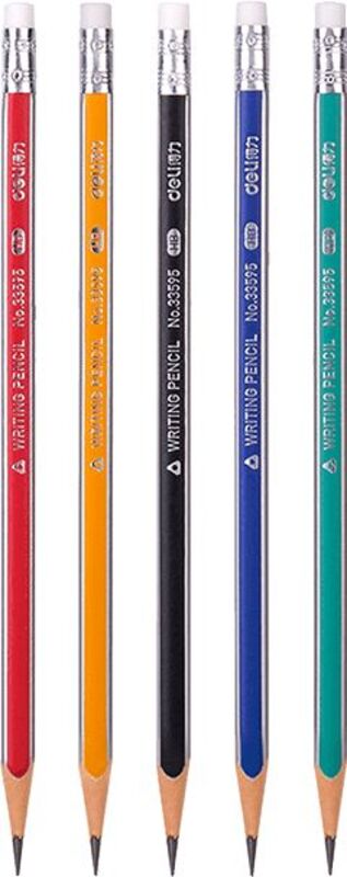 Deli Μολύβι Ριγέ HB Με Γόμα-5 Χρώματα (231.005175)