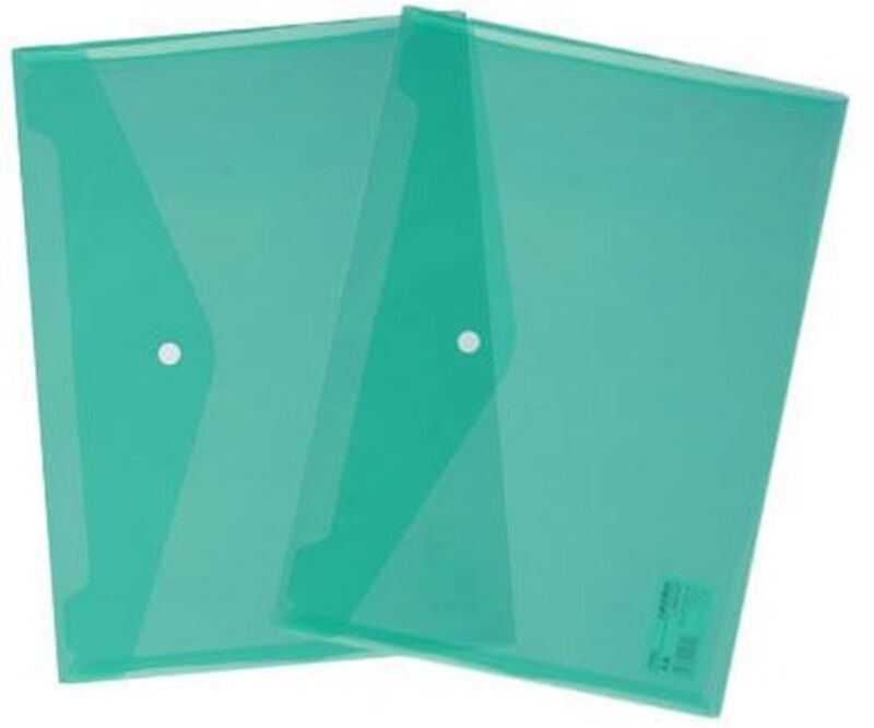 Deli Φάκελος Κουμπί PP Α4 Δίαφανος Πράσινος (5505DG)