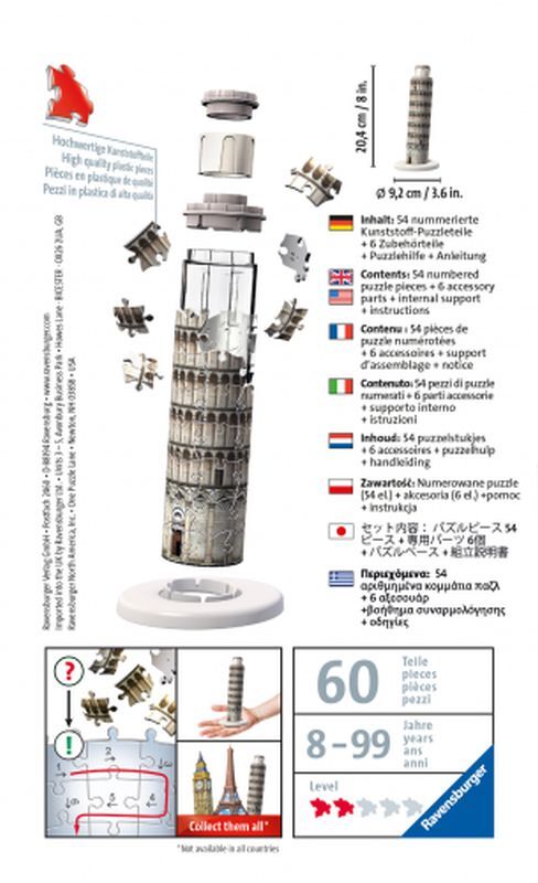 Ravensburger Παζλ 3D Πύργος Της Πίζας-Mini 54 Τμχ (11247) φωτογραφία
