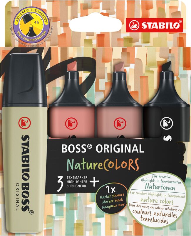 Stabilo Υπογραμμιστής Boss Nature 4Τμχ (01070400)